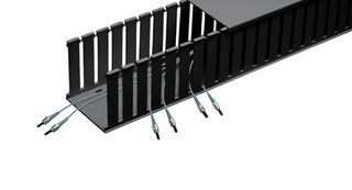 PANDUIT E4X4BL6 Raceway Duct Fitting, PVC (Polyvinylchloride), Black, 1.8 m, 106.7 mm, 101.6 mm
