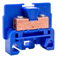 SQUARE D BY SCHNEIDER ELECTRIC 9080GKL6 DIN Rail Mount Terminal Block, Blue, 2 Positions, 22 AWG, 10 AWG, Screw, 70 A
