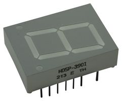 BROADCOM HDSP-3901 7 Segment LED Display, Red, 100 mA, 2.6 V, 7 mcd, 1, 20.3 mm
