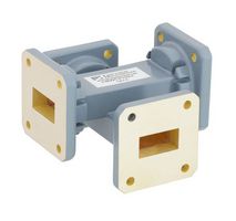 FAIRVIEW MICROWAVE FMWCP1053 40 DB WR-75 WAVEGUIDE CROSSGUIDE COUPLER WITH SQUARE COVER FLANGE FROM 10 GHZ TO 15 GHZ IN COPPER ALLOY ROHS COMPLIANT: YES