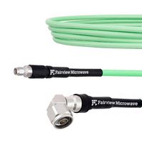 FAIRVIEW MICROWAVE FMCA1299-48 LOW LOSS TEST LOW PROFILE SMA MALE PLUG TO RA N MALE PLUG CABLE LL335I COAX UP TO 18 GHZ, 1.4 VSWR IN 48 INCH AND ROHS