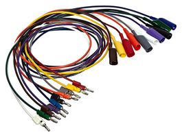 POMONA 6357-36 Test Lead Set, Alligator Clip, Banana Plug Stackable, 30 VAC, 5 A
