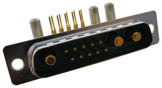 HARTING 09 69 300 9018 Combination Layout D Sub Connector, Mixed Signal, D Sub-M Series, DB-13W3, Plug, 13 Contacts