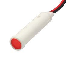 MALLORY FL1P-8QW-1-R110V LED Panel Mount Indicator, Red, 110 V, 8 mm, 15 mA, 1.5 cd, IP50