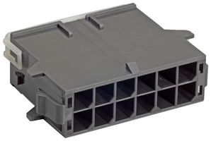 MOLEX 105411-0104 Connector Housing, Black, Mega-Fit 105411 Series, Plug, 4 Positions, 5.7 mm