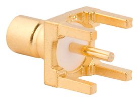AMPHENOL RF 142184 RF / Coaxial Connector, SMB Coaxial, Right Angle Bulkhead Jack, Through Hole Right Angle, 50 ohm