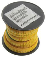 RAYCHEM - TE CONNECTIVITY 13611425 Wire Marker, K Type, Pre Printed, P, Black, Yellow, 5.8mm x 12.56mm, 10 mm