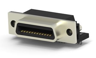 TE CONNECTIVITY - AMP 5554923-2 D Sub Connector, Receptacle, CHAMP Series, 24 Contacts, Through Hole Right Angle