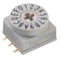 MULTICOMP PRO RBM2-16RAVR Rotary Coded Switch, Cross-head, RBM Series, Surface Mount, 16 Position, 24 VDC, Hexadecimal