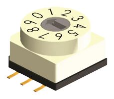 MULTICOMP PRO RBM3-10RBVR Rotary Coded Switch, Flat-head, RBM Series, Surface Mount, 10 Position, 24 VDC, BCD, 150 mA