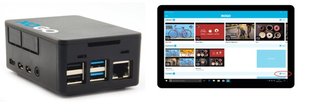 Figure 8: XOGO Mini 2 along with digital signage display