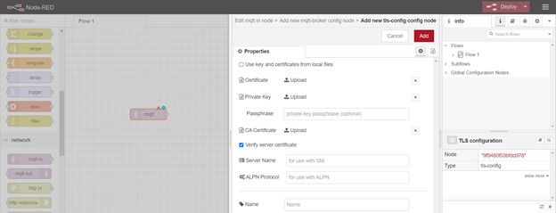 Figure 8: Adding certificates