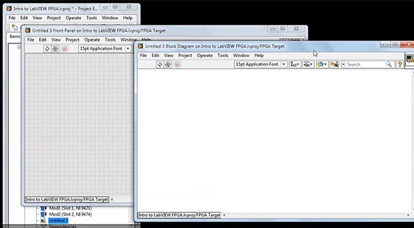 Figure 4: Blank FPGA VI window