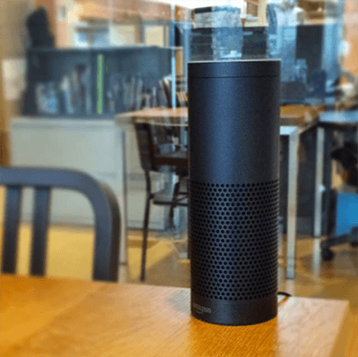 Amazon Echo listening speaker Amazon Echo listening speaker
